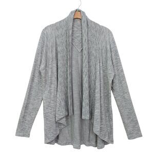 Athleta Open Cardigan Wrap Womens Gray Medium Nirvana Wear Knit Modal Athleisure
